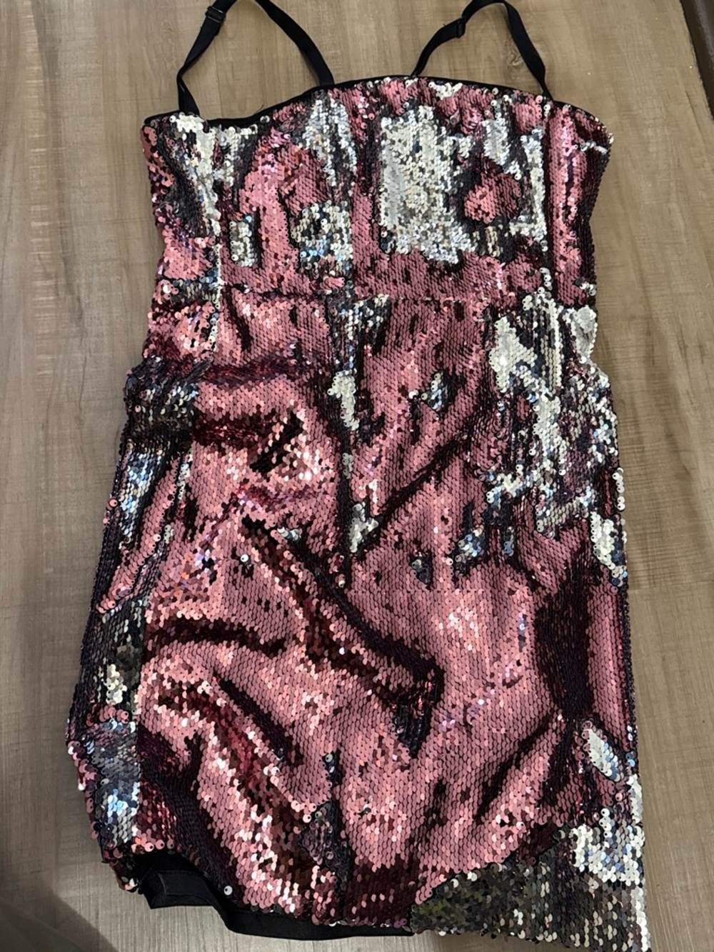 Milly Pink and Silver Reversible Sequin Mini Dress